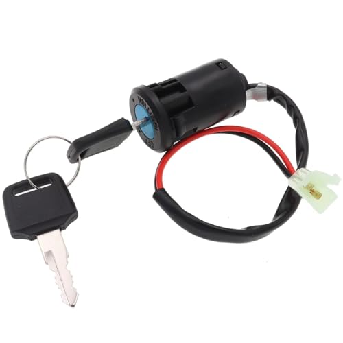 Start Key Lock Schalter Für ATV Go Kart Roller Motorrad ETC 2/4 Drähte Pins Zündung Starten Schalter Lock Key Motorrad Zündschloss(2 Wires Male Plug) von WEIFANAA