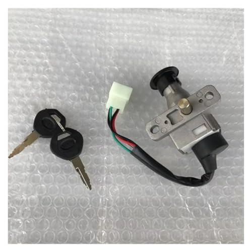 Start Key Lock Schalter Für JOG 100cc Gy6 125 Cc 100 125 Motorrad Roller JOG 100 2 Draht 4 Draht Elektrische Zündung Schalter Lock Set Power Türschloss Motorrad Zündschloss(4 wire) von WEIFANAA