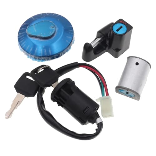 Start Key Lock Schalter Für Monkey Z50 50A Z50J Z50R Mini Bike 4-Draht-Zündschalter-Kit Kraftstofftankschloss Schlüsselkappe Helmsitz Motorrad Zündschloss von WEIFANAA