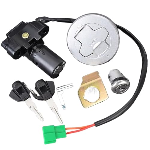 Start Key Lock Schalter Für Suzuki Für GIXXER155 Für GSX150F Für GSX150 DEA DZA L6 L7 L8 37000-34830-000 37000-34870-000 Kraftstoff Gas Kappe Zündschlos Sitz Schloss Motorrad Zündschloss von WEIFANAA