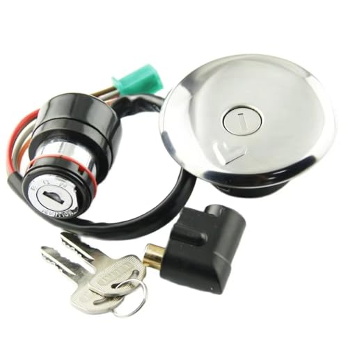 Start Key Lock Schalter Für Suzuki GN125 1982-2001 Kraftstoff Tan Motorrad Zündschloss Kraftstoff Tankdeckel Sitz Lock Key Kit Motorrad Zündschloss von WEIFANAA