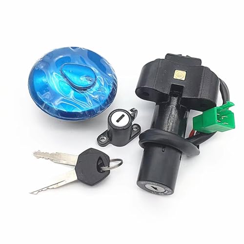 Start Key Lock Schalter Für Suzuki GN125 GN125H GN125F HJ150 HJ125-8-8E 4-6-Drähte Tankdeckel Abdeckung Schlösser Motorrad Zündschlüssel Motorrad Zündschloss(A) von WEIFANAA