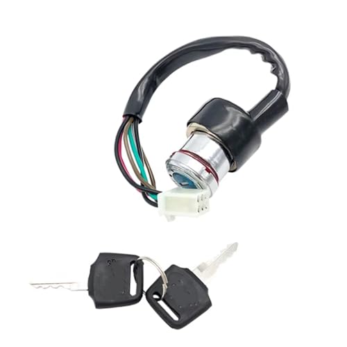 Start Key Lock Schalter Für Suzuki GN125 GN125H GN125F HJ150 HJ125-8-8E 4-6-Drähte Tankdeckel Abdeckung Schlösser Motorrad Zündschlüssel Motorrad Zündschloss(GN125 Switch 4 Wires) von WEIFANAA