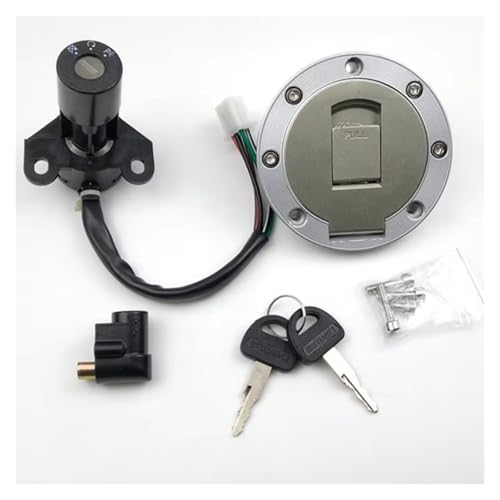 Start Key Lock Schalter Für Suzuki GS125 HJ125-8 QJ125 4 Draht 6 Draht Tankdeckel Abdeckung Schlösser Motorrad Zündschlüssel Set Motorrad Zündschloss(4 Drähte) von WEIFANAA