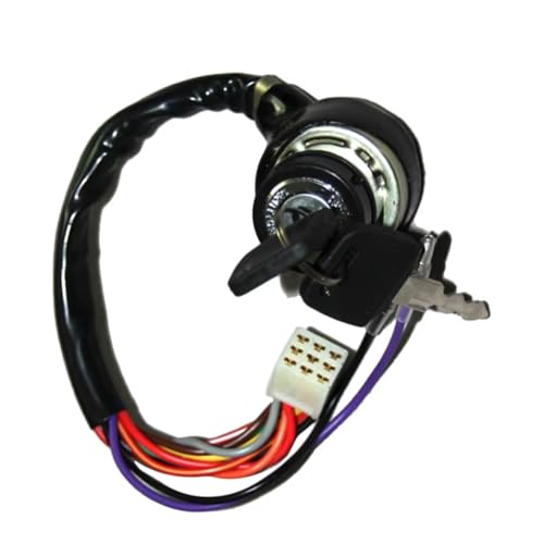 Start Key Lock Schalter Für Suzuki GS125 Zubehör Motorrad Sicherheit 6 Drähte Zündschloss Schloss Mit 2 Schlüssel Set Motorrad Zündschloss(Switch) von WEIFANAA