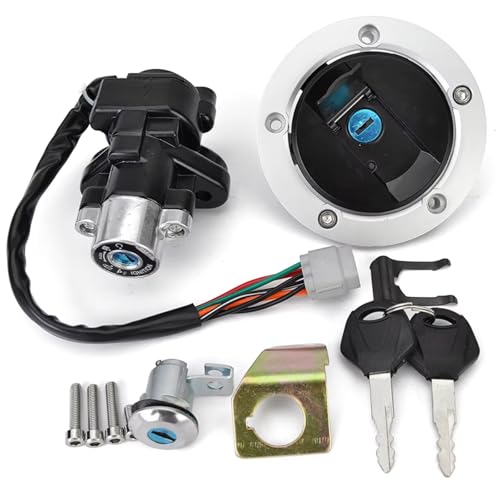 Start Key Lock Schalter Für Suzuki GSF1250S Für Bandit S 2007-2011 GSX650F Für Katana 650 2008-2011 37000-38890 Kraftstoff Gas Kappe Zündung Schalter Sitz Schloss Motorrad Zündschloss von WEIFANAA