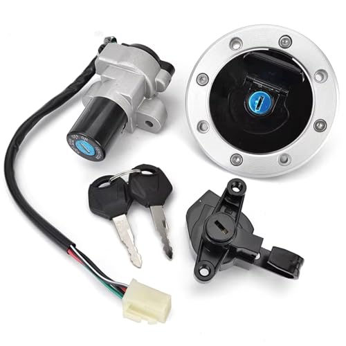 Start Key Lock Schalter Für Suzuki GSF250 GSF400 GSF400 Für Bandit 250 GJ74A GK75A M/N/P GSX400 FJ/FK/FAK/FL GK74A Kraftstoff Gas Kappe Zündung Schalter Sitz Schloss Motorrad Zündschloss von WEIFANAA