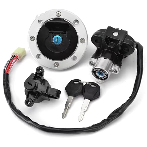 Start Key Lock Schalter Für Suzuki GSF600 Für Bandit 1995-2004 GSF1200 Für Bandit 1997-2005 GSF 600 1200 Kraftstoff Gas Kappe Zündung Schalter Sitz Schloss Motorrad Zündschloss von WEIFANAA