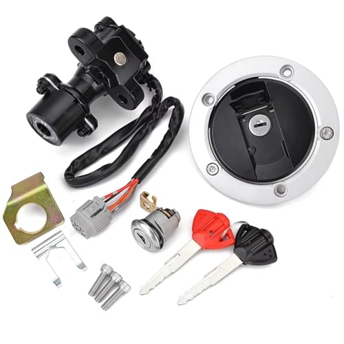 Start Key Lock Schalter Für Suzuki GSX-R GSXR 600 750 1000 2006-2018 GSXR600 GSXR750 GSXR1000 Zündschloss Tankdeckel Sitzschloss Schlüssel Motorrad Zündschloss von WEIFANAA