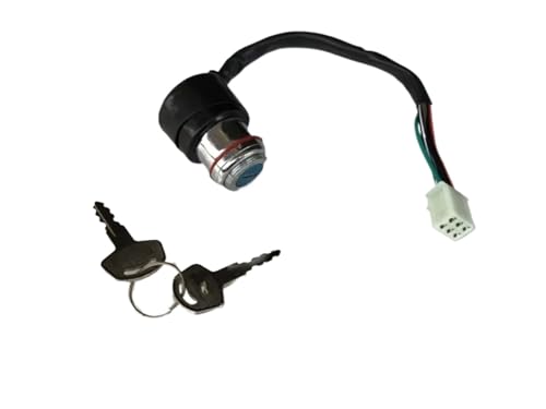 Start Key Lock Schalter Für Suzuki Gn125 GN 125 125cc 6 Draht Ersatzteile Motorrad Zündschloss Schloss Kraftstoff Gas Tank Cap Cover Lock Set Motorrad Zündschloss(Master lock) von WEIFANAA