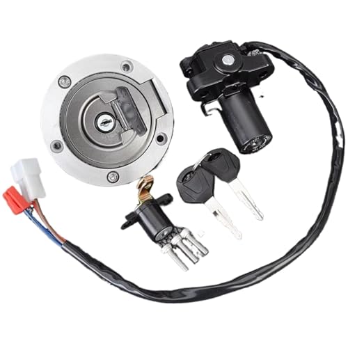 Start Key Lock Schalter Für XT660 XT660Z Für Tenere MT03 MT-03 YZF R6 R6 YZF-R1 R1 XJ6 XJ6F XJ6N FJ09 Kraftstoff Tank Kappe Zündung Schalter Sitz Lock Key Kit Motorrad Zündschloss von WEIFANAA