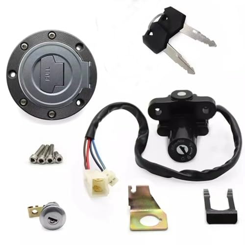 Start Key Lock Schalter Für YZF R1 2002-2003 2007-2022 R6 2004 2006-2022 FJR1300 2001-2022 FZ6 Zündschloss Kraftstofftankdeckel Sitzschloss Schlüsselsatz Motorrad Zündschloss(B) von WEIFANAA