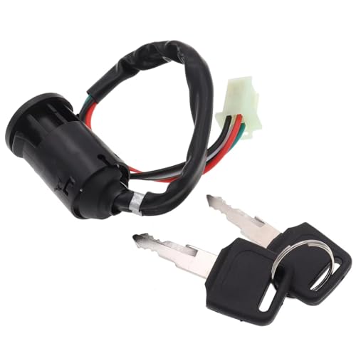 Start Key Lock Schalter Universal 4 Pin Stecker Motorrad Zündschalter Mit 2 Schlüsseln Motorrad Zündschloss Start Key Lock Schalter Universal 4 Pin Stecker Motorrad Zündschalter Mit 2 Schlüsseln Motorrad Zündschloss von WEIFANAA