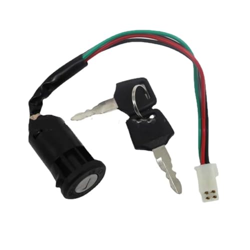 Start Key Lock Schalter Universal 50-250CC Motorrad Mit Draht Zündung Schalter Key Start Türschlösser ATV Motorrad Zündschloss(A) von WEIFANAA