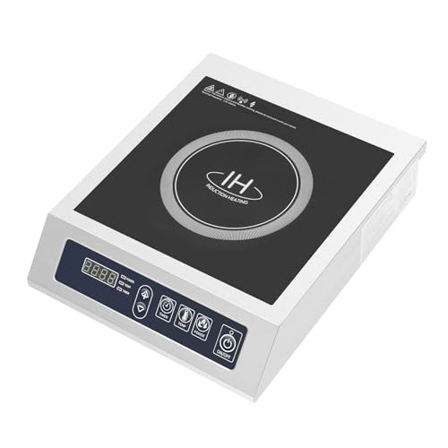 WEIGR Induktionskochfeld 3500W Induktionskochplatte Max. Temperatur 300°C Induktion, 10-Temperaturstufen und 11-Leistungseinstellung Gewerblicher Induktionsherd Kochplatte Pfannenerkennung von WEIGR