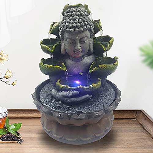 Zimmerbrunnen Buddha Decor Waterscape Brunnen - Zen-Dekor Wasser fließt auf 3 Ebenen Feng Shui Wohn Raum Dekoration mit 4-Farbigem RGB LED für Meditation & Entspannung 2w 220V Zimmerbrunnen Buddha Decor Waterscape Brunnen - Zen-Dekor Wasser fließt auf 3 Ebenen Feng Shui Wohn Raum Dekoration mit 4-Farbigem RGB LED für Meditation & Entspannung 2w 220V von WEIGR