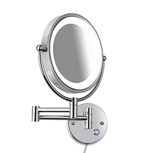 Hochwertiger Luxusspiegel-Badspiegel-Hotelspiegel- LED Beleuchtet wunderschöner Kosmetikspiegel 1:1 Ansicht +10-Fach-Zoom von Loywe
