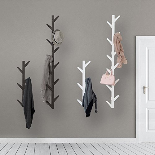 WEII Garderobe Massivholz Wand Hängende Dekoration Wohnzimmer Schlafzimmer Aufhänger Handtuch Rack, Weiß, 98 * 22 * 7cm WEII Garderobe Massivholz Wand Hängende Dekoration Wohnzimmer Schlafzimmer Aufhänger Handtuch Rack, Weiß, 98 * 22 * 7cm von WEII