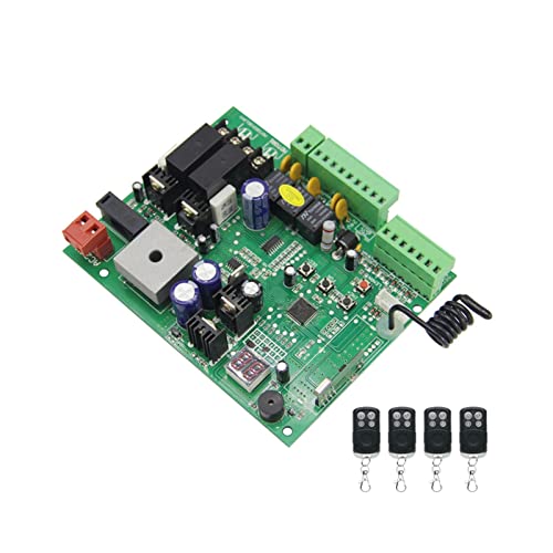Für Drehtorantriebe Universal Pull Arm Türmaschine Motherboard 24 V Elektrischer Drehtoröffner Steuerplatine Automatischer Tor-Tür-Controller-Stellantrieb for Auffahrt(Board with 4 remotes) von WEIJICUI