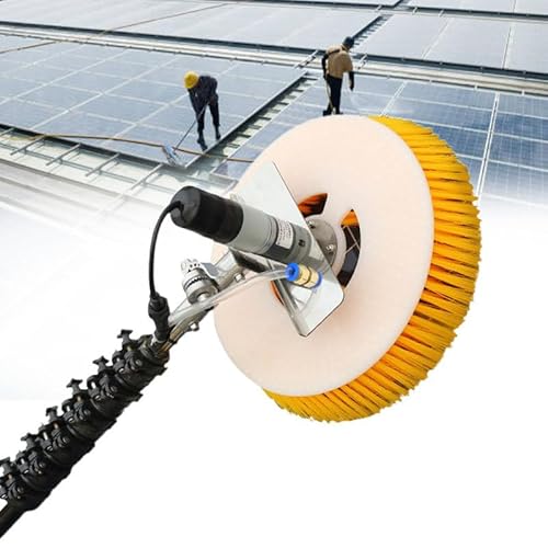 WEIMILOR Trocken- und Wasserreinigungsausrüstung, Teleskopstab-Rotationsbürste für Solarmodule, PV-Modul auf Gitter, Reinigung von Solarrobotern,6m von WEIMILOR