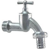 Auslaufventil (Wasserhahn) 3/4'' - matt verchromt, mit Schlauchverschraubung 1'' - Knebeloberteil von WEINMANN & SCHANZ