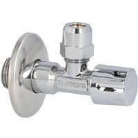 Eckventil 1/2'' x 3/8'' - selbstdichtend, mit Quetschverschraubung - Messing verchromt von WEINMANN & SCHANZ