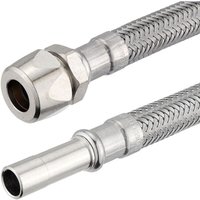 Flexibler Verbindungsschlauch - 1 x Klemmverschraubung und 1 x Rohrstutzen 10 mm - Länge 150 mm von WEINMANN & SCHANZ