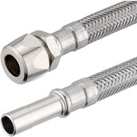 Flexibler Verbindungsschlauch - 1 x Klemmverschraubung und 1 x Rohrstutzen 10 mm - Länge 200 mm von WEINMANN & SCHANZ