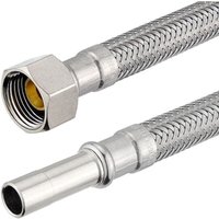 Flexibler Verbindungsschlauch - 1 x Überwurfmutter 3/8'' mit Dichtung und 1 x Rohrstutzen 10 mm - Länge 150 mm Flexibler Verbindungsschlauch - 1 x Überwurfmutter 3/8'' mit Dichtung und 1 x Rohrstutzen 10 mm - Länge 150 mm von WEINMANN & SCHANZ