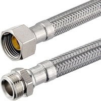 Flexibler Verbindungsschlauch - 1 x Überwurfmutter 3/8'' mit Dichtung und 1 x zylindrisches Außengewinde 3/8'' - Länge 300 mm Flexibler Verbindungsschlauch - 1 x Überwurfmutter 3/8'' mit Dichtung und 1 x zylindrisches Außengewinde 3/8'' - Länge 300 mm von WEINMANN & SCHANZ