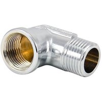 Messing Gewindefitting-Winkel 90° - 1/2'' IG x 1/2'' AG - verchromt von WEINMANN & SCHANZ