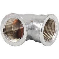 Messing Gewindefitting-Winkel 90° - 1/2'' IG x 1/2'' IG - verchromt von WEINMANN & SCHANZ