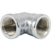 Messing Gewindefitting-Winkel 90° - 3/8'' IG x 3/8'' IG - verchromt von WEINMANN & SCHANZ