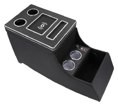 WEINUANXIN Staufach Mittelkonsole Für Mercedes Für Benz Für Viano Für Vito W639 W447 2014-2022 Drahtlose Lade Armlehne Box Zentrale Inhalt Lagerung Box USB (Farbe : B1) von WEINUANXIN