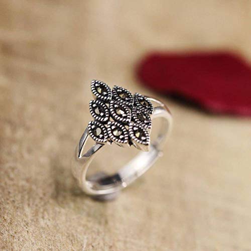 WEISHA Markasit-Ringdiamantart und Weise Justierbarer Ethnischer Artring S925Ring von WEISHA