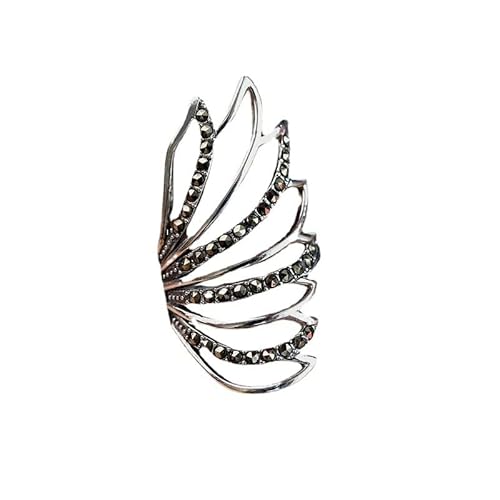 WEISHA Retro-Ring S925 Sterling Silber Diamant Unregelmäßige Streifen Markasit Weiblicher Ring Retro-Palast-Stil Wunderschöner Verstellbarer RingStreifen von WEISHA