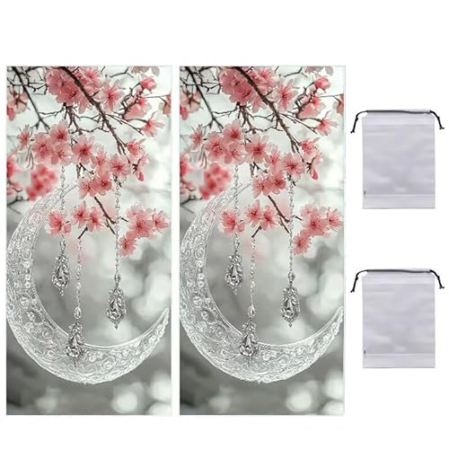 Strandtuch Groß, 100 x 200 cm 2er Set Damen Herren Strandhandtuch Kirschblüten, Schnell Trocknendes, Weiches, Leichtes, Sandfreies Microfaser Handtücher für Reise Urlaub Schwimmen Camping q-902 von WEISHIWE