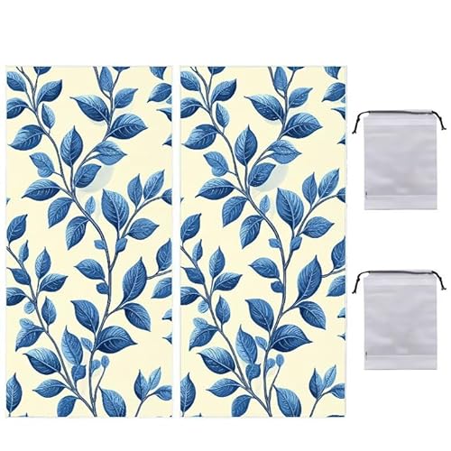 Strandtuch Groß, 60 x 120 cm 2er Set Damen Herren Strandhandtuch Mond Pflanzen, Schnell Trocknendes, Weiches, Leichtes, Sandfreies Microfaser Handtücher für Reise Urlaub Schwimmen Camping q-962 von WEISHIWE