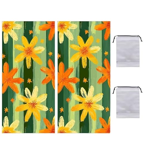 Strandtuch Groß, 75 x 150 cm 2er Set Damen Herren Strandhandtuch Stern, Schnell Trocknendes, Weiches, Leichtes, Pflegeleicht, Sandfreies Microfaser Handtücher für Reise Urlaub Schwimmen Camping q-867 von WEISHIWE