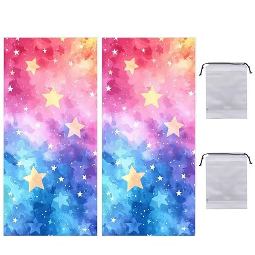 Strandtuch Stern XXL 220 x 100 cm Strandhandtuch Mikrofaser mit Tasche, Saugfahig und Schnell Trocknende Beach Towel 2 Stück, Weiches & Leichtes Strandkleider Damen Strandmatte für Strand, Reise R-868 von WEISHIWE
