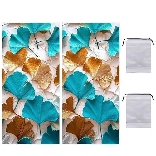 WEISHIWE Strandtuch Groß, 60 x 120 cm 2er Set Damen Herren Strandhandtuch Ginkgoblatt, Schnell Trocknendes, Weiches, Leichtes, Sandfreies Microfaser Handtücher für Reise Urlaub Schwimmen Camping q890 WEISHIWE Strandtuch Groß, 60 x 120 cm 2er Set Damen Herren Strandhandtuch Ginkgoblatt, Schnell Trocknendes, Weiches, Leichtes, Sandfreies Microfaser Handtücher für Reise Urlaub Schwimmen Camping q890 von WEISHIWE