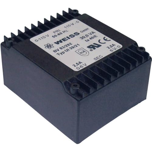 WEISS ELEKTROTECHNIK FLACHTRANSFORMATOR 30 VA Trocken: 2 x 9 V/1667 MA von WEISS ELEKTROTECHNIK
