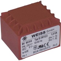 Weiss Elektrotechnik - 85/311 Printtransformator 1 x 230 v 1 x 9 v/ac 1.50 va 167 mA von WEISS ELEKTROTECHNIK
