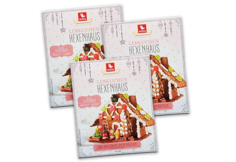 WEISS Weihnachtshaus WEISS Hexenhaus Lebkuchen 3er Set WEISS Weihnachtshaus WEISS Hexenhaus Lebkuchen 3er Set von WEISS