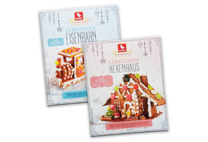 WEISS Weihnachtshaus WEISS Hexenhaus und Eisenbahn Lebkuchen Set WEISS Weihnachtshaus WEISS Hexenhaus und Eisenbahn Lebkuchen Set von WEISS