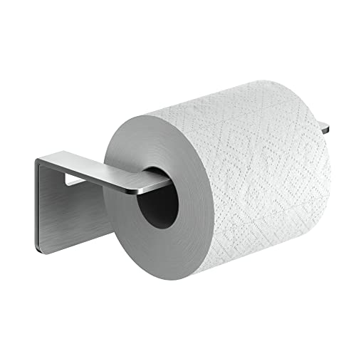 WEISSENSTEIN Toilettenpapierhalter Edelstahl ohne Bohren - WC-Rollenhalter selbstklebend - 16 x 5,5 x 8 cm von WEISSENSTEIN