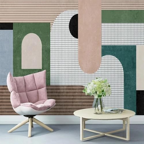 WEITAOSM 3D Abstrakte geometrische Gitterkunst-Hintergrundtapete Wohnzimmer Schlafzimmer Kinderzimmer TV Sofa Wanddekoration (selbstklebendes PVC) von WEITAOSM