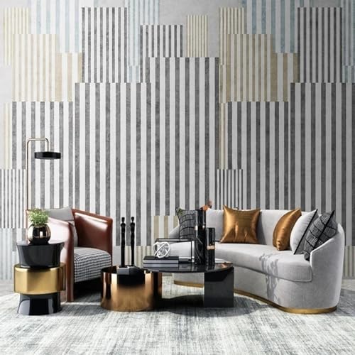 WEITAOSM 3D-Tapete mit modernen geometrischen vertikalen Streifenlinien, für Schlafzimmer, Wohnzimmer, TV, Sofa, Hintergrund, Kunstwandbild (selbstklebendes PVC) von WEITAOSM