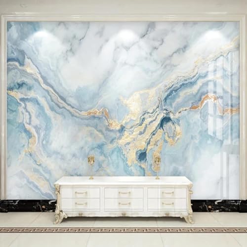 WEITAOSM 3D-Wandbild mit blauer Marmorstruktur, für Wohnzimmer, Fernseher, Sofa, Schlafzimmer, Arbeitszimmer, Hintergrundwand, Heimdekoration (selbstklebendes PVC) von WEITAOSM