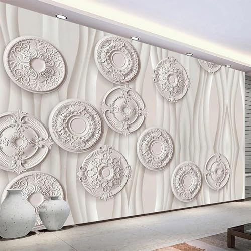 WEITAOSM 3D-Wandbild mit geometrischem Reliefmuster in Stereo-Linienform, geeignet für Wohnzimmer, Fernseher, Sofa, Schlafzimmer, Hintergrundkunst-Wandbild (selbstklebendes PVC) von WEITAOSM